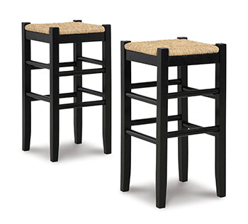 Nashville Furniture Outlets - Ashley Furniture - Mirimyn Dining Room - Bar Height Bar Stool (Set of 2) / Black - D508-130X2