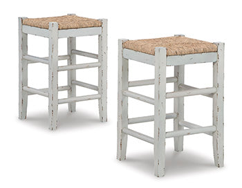 Nashville Furniture Outlets - Ashley Furniture - Mirimyn Dining Room - Counter Height Bar Stool (Set of 2) / White - D508-224X2