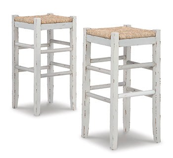 Nashville Furniture Outlets - Ashley Furniture - Mirimyn Dining Room - Bar Height Bar Stool (Set of 2) / White - D508-230X2