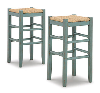 Nashville Furniture Outlets - Ashley Furniture - Mirimyn Dining Room - Bar Height Bar Stool (Set of 2) / Teal - D508-330X2