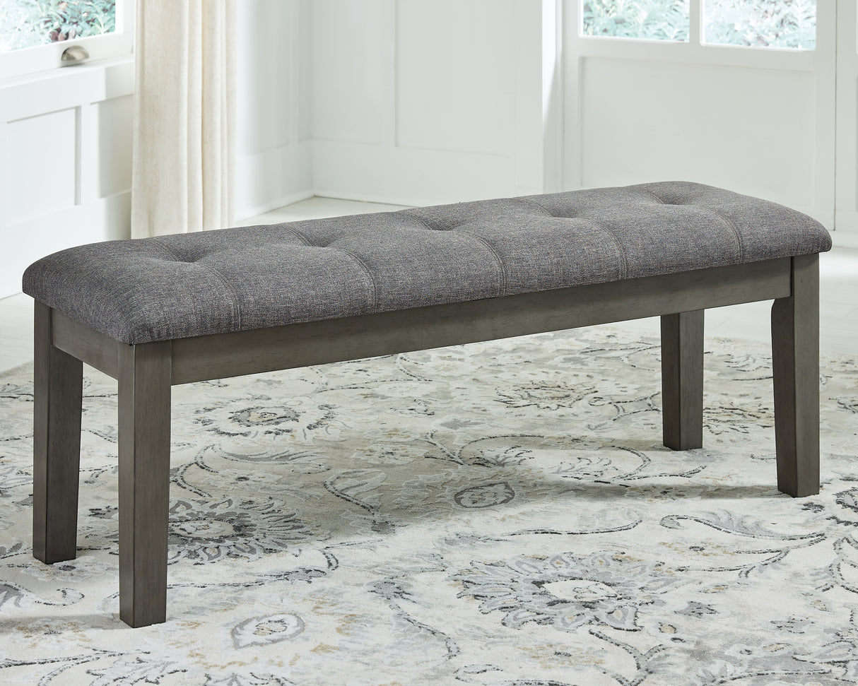 Nashville Furniture Outlets - Ashley Furniture - Hallanden Dining Room - Large UPH Dining Room Bench / Two-tone Gray / 50"W x 16"D x 19"H - D589-00