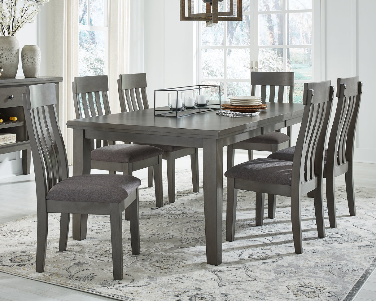 Nashville Furniture Outlets - Ashley Furniture - Hallanden Dining Room - RECT DRM Butterfly EXT Table / Gray / 42"W x 78"D x 30"H - D589-35