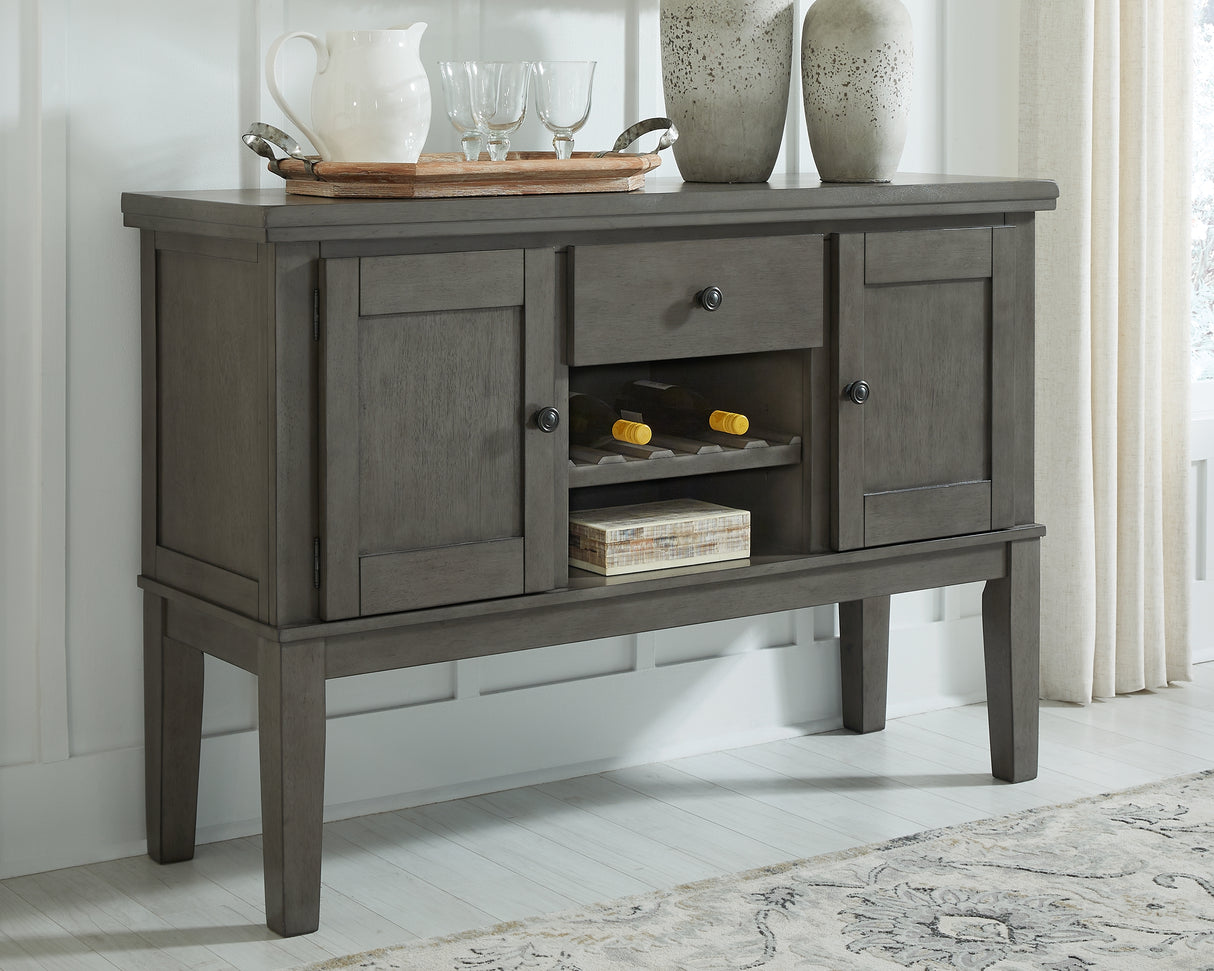 Nashville Furniture Outlets - Ashley Furniture - Hallanden Dining Room - Dining Room Server / Gray / 56"W x 18"D x 38"H - D589-60