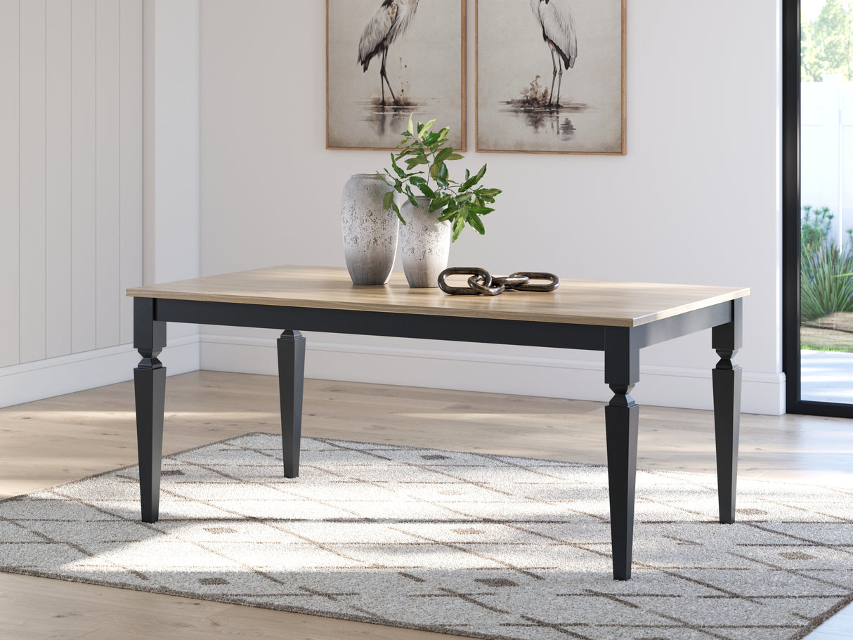 Nashville Furniture Outlets - Ashley Furniture - Brenkerton Dining Table - Rectangular Dining Room Table / Grayish Brown/Black - PCD591-25