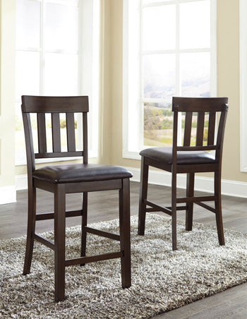 Nashville Furniture Outlets - Ashley Furniture - Haddigan Dining Room - Counter Height Bar Stool (Set of 2) / Dark Brown - D596-124X2