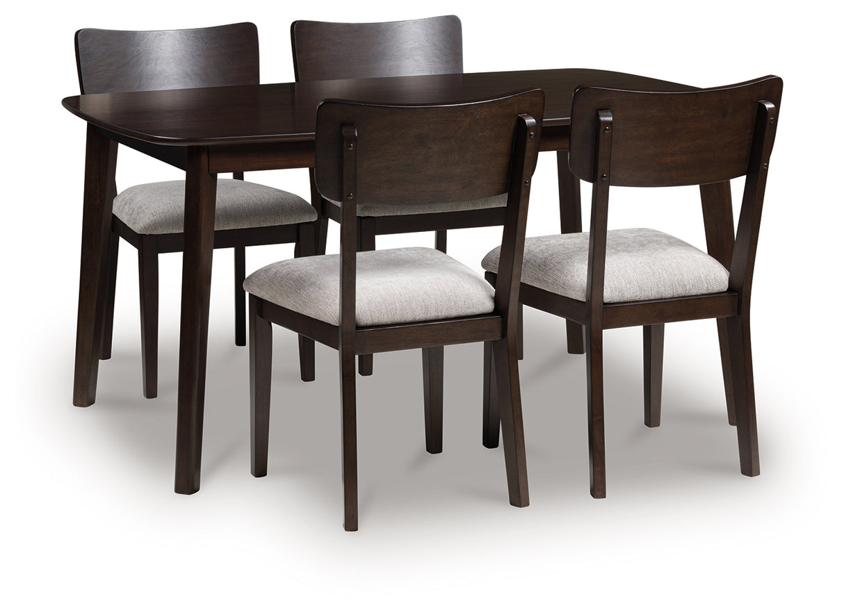 Nashville Furniture Outlets - Ashley Furniture - Mallenette Dining Table and 4 Chairs (Set of 5) - Dining Room Table Set (5/CN) / Merlot - PCD607-225