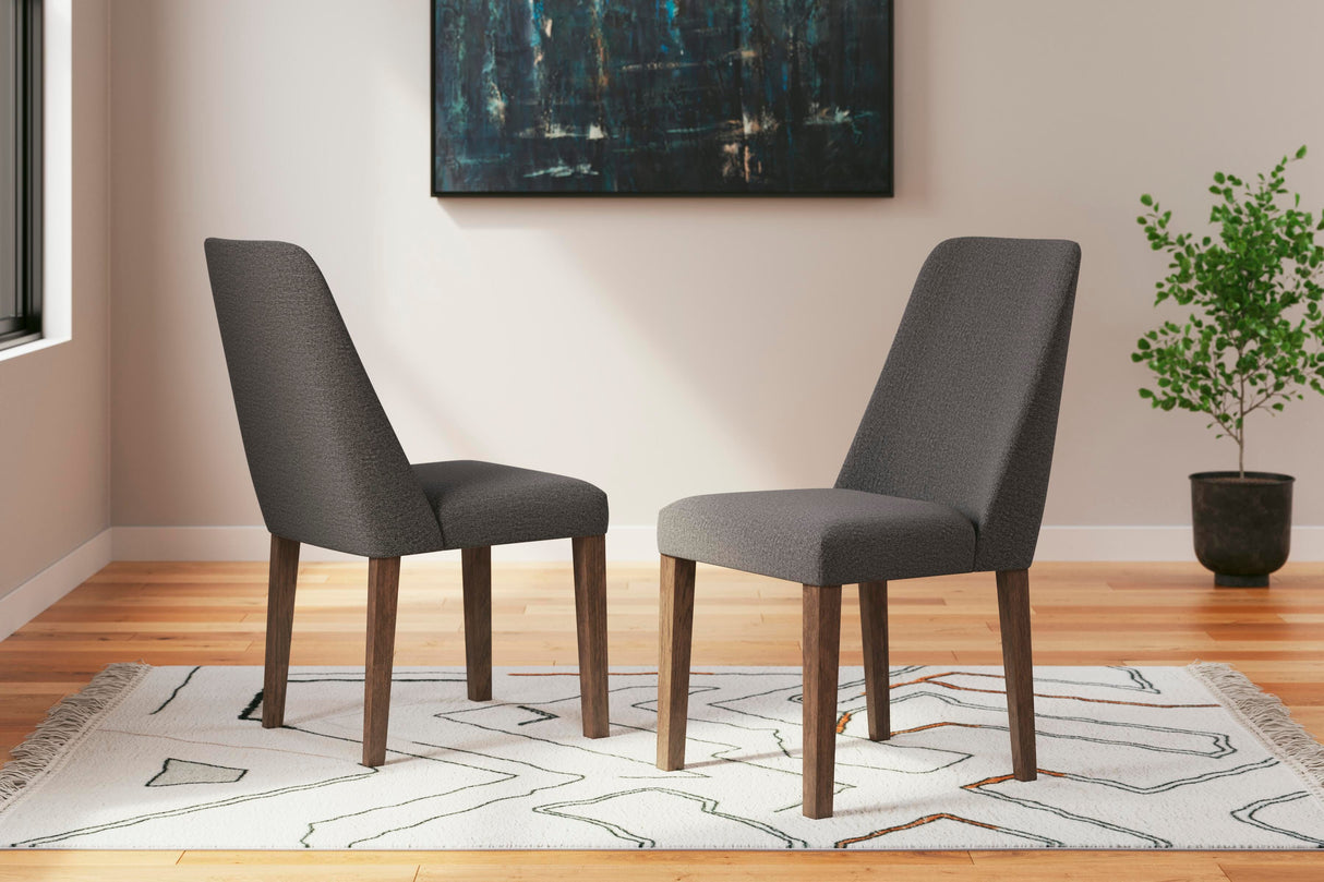 Nashville Furniture Outlets - Ashley Furniture - Lyncott Dining Room - Dining Chair (Set of 2) / Charcoal/Brown - D615-02X2
