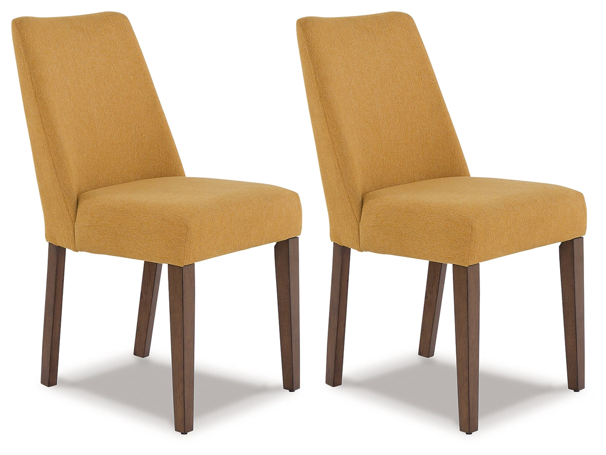 Nashville Furniture Outlets - Ashley Furniture - Lyncott Dining Room - Dining Chair (Set of 2) / Mustard/Brown - D615-04X2