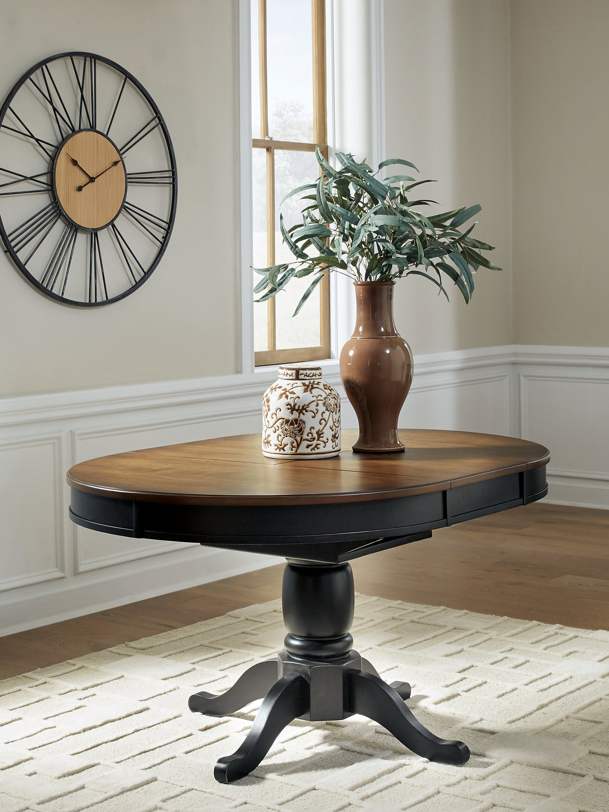 Nashville Furniture Outlets - Ashley Furniture - Clorazi Dining Room - Oval DRM Butterfly EXT Table - PCD619-48