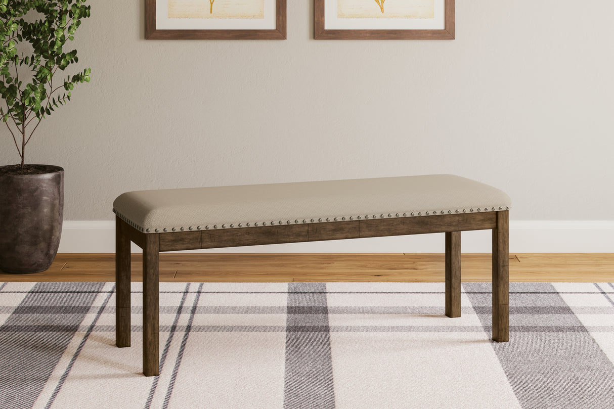 Nashville Furniture Outlets - Ashley Furniture - Moriville Dining Room - Upholstered Bench / Beige - D631-00