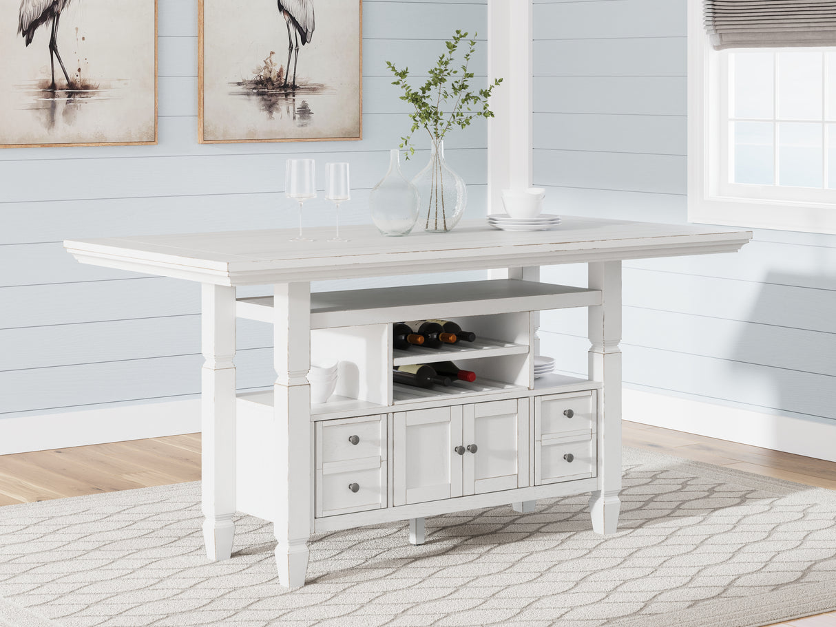 Nashville Furniture Outlets - Ashley Furniture - Robbinsdale Dining Room - Counter Height Dining Table / Antique White - D642D7