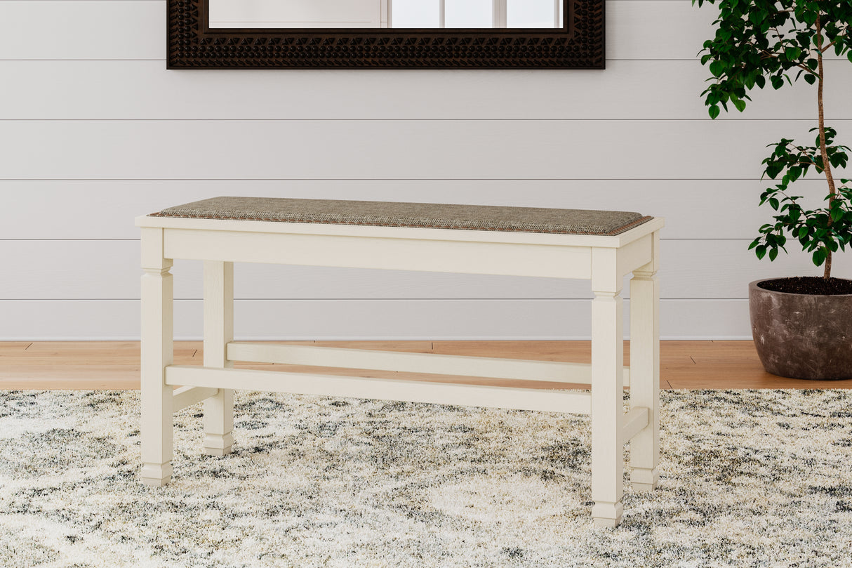 Nashville Furniture Outlets - Ashley Furniture - Bolanburg Dining Room - DBL Counter UPH Bench (1/CN) / Two-tone - D647-09