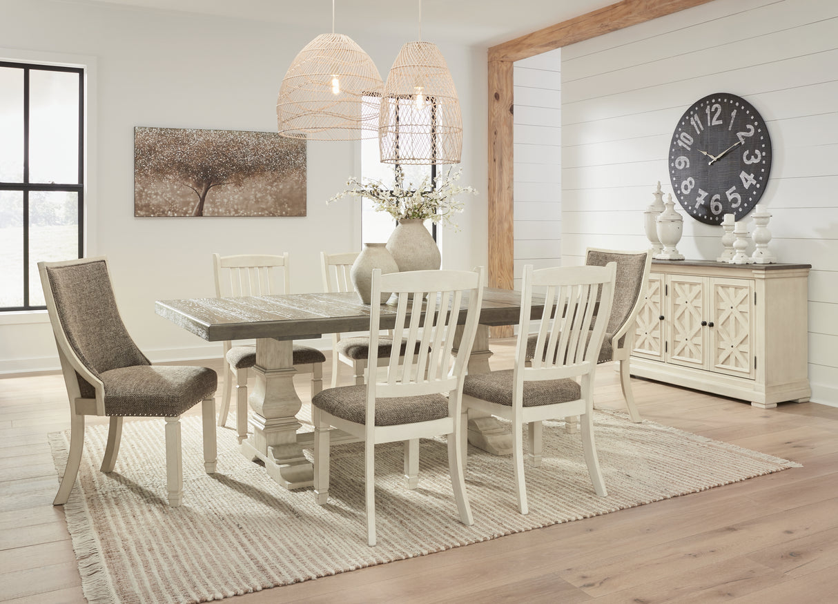 Nashville Furniture Outlets - Ashley Furniture - Bolanburg Dining Room - Extension Dining Table / Antique White - D647D17