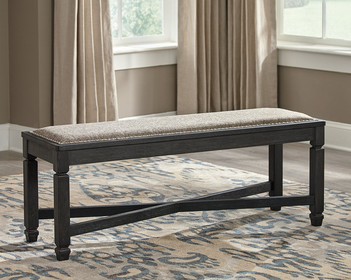 Nashville Furniture Outlets - Ashley Furniture - Tyler Creek Dining Room - DBL Counter UPH Bench (1/CN) / Antique Black / 42"W x 15"D x 24"H - D736-09