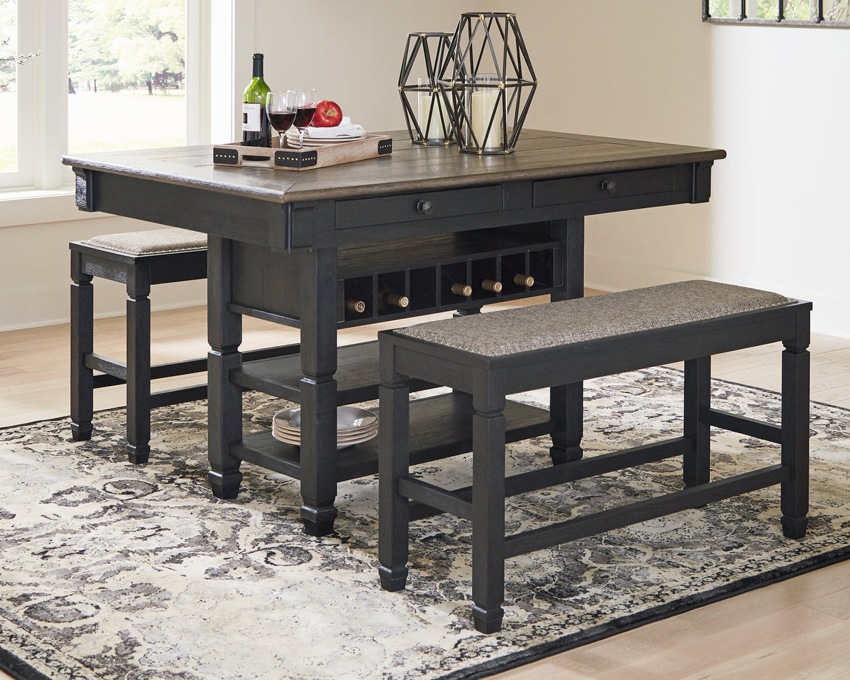 Nashville Furniture Outlets - Ashley Furniture - Tyler Creek Dining Room - RECT Dining Room Counter Table / Black/Gray / 60"W x 40"D x 36"H - D736-32