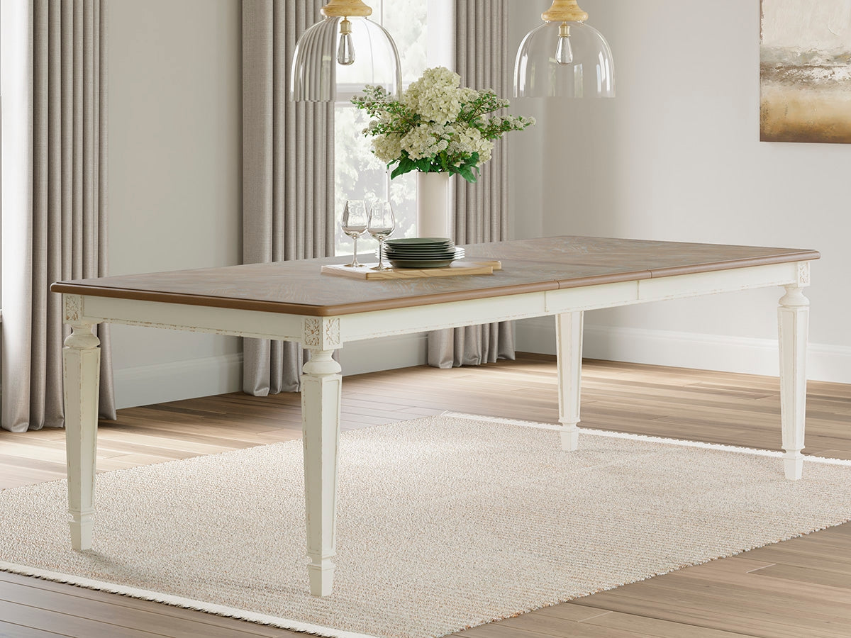 Nashville Furniture Outlets - Ashley Furniture - Realyn Dining Room - RECT Dining Room EXT Table / Chipped White - D743-45