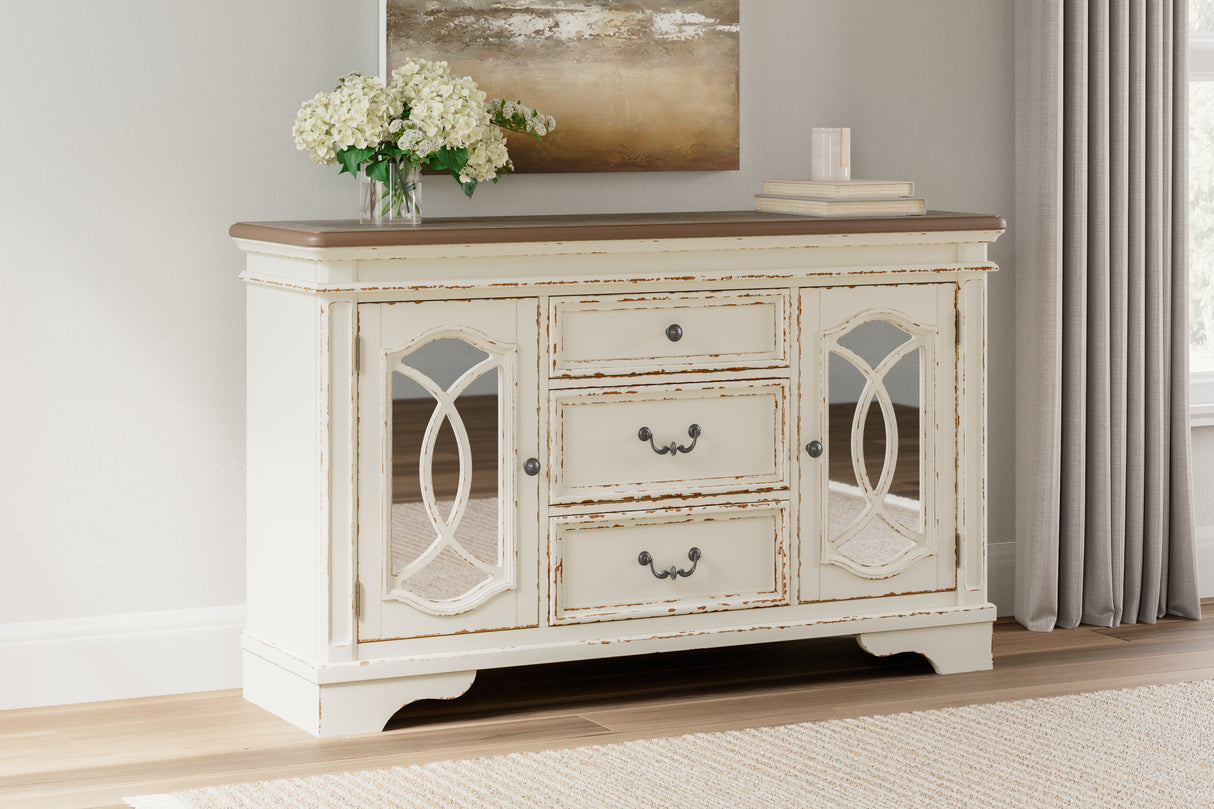 Nashville Furniture Outlets - Ashley Furniture - Realyn Dining Room - Dining Room Server / Chipped White - D743-60