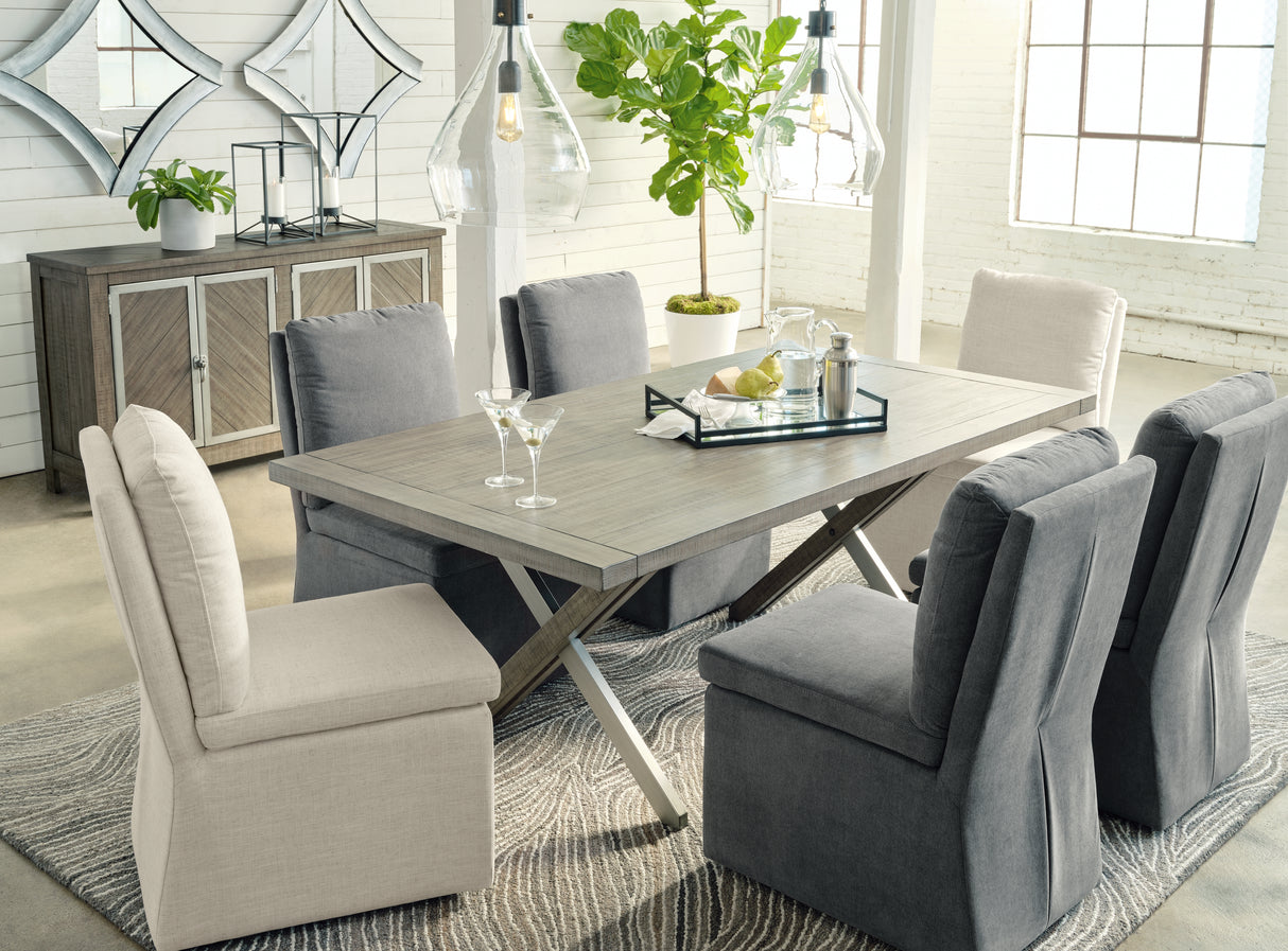 Nashville Furniture Outlets - Ashley Furniture - Krystanza Dining Room - Rectangular Dining Room Table / Weathered Gray - D766-25