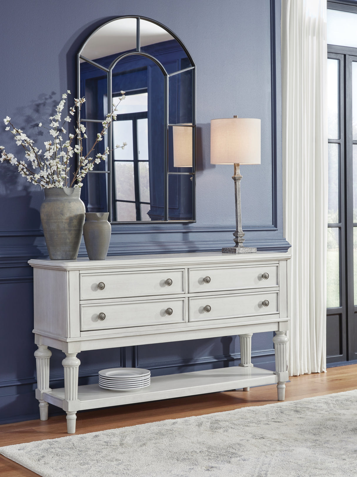 Nashville Furniture Outlets - Ashley Furniture - Montelaine Dining Room - Dining Room Server / Antique White - D795-60