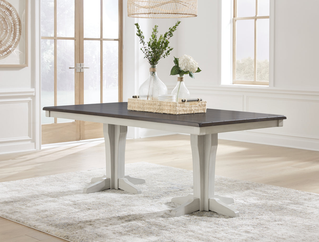 Nashville Furniture Outlets - Ashley Furniture - Darborn Dining Room - Dining Table / Gray/Brown / 40"W x 78"D x 30"H - D796D3