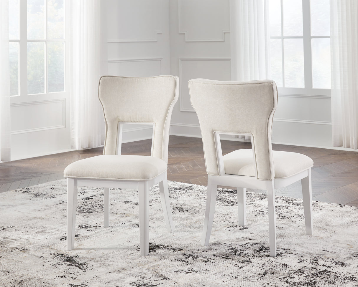 Nashville Furniture Outlets - Ashley Furniture - Chalanna Dining Room - Dining Chair (Set of 2) / White - D822-01X2
