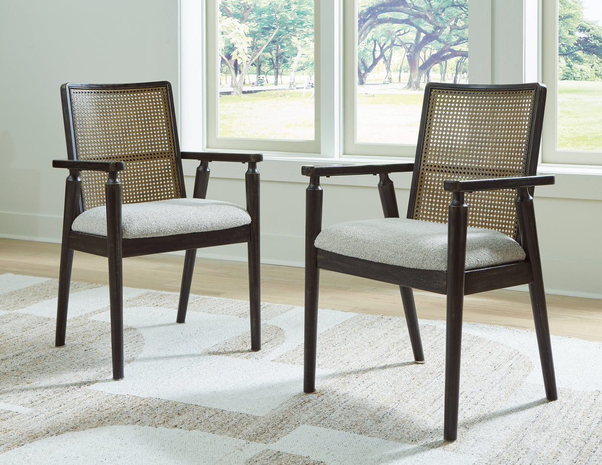 Nashville Furniture Outlets - Ashley Furniture - Galliden Dining Room - Dining Chair (Set of 2) / Black/Brown - D841-02AX2
