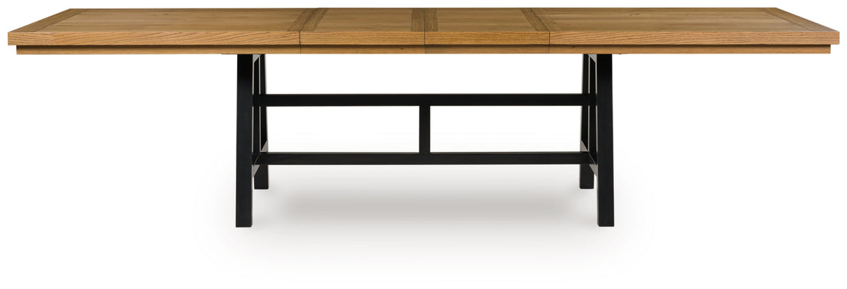 Nashville Furniture Outlets - Ashley Furniture - Galliden Dining Room - RECT Dining Room EXT Table / Black/Brown - D841-55