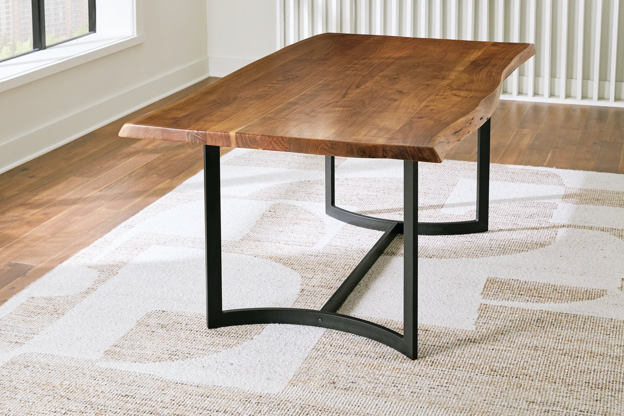 Nashville Furniture Outlets - Ashley Furniture - Fortmaine Dining Room - Rectangular Dining Room Table / Brown/Black - D872-25