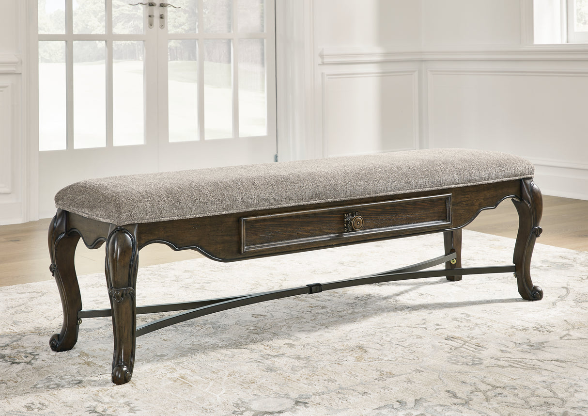 Nashville Furniture Outlets - Ashley Furniture - Maylee Dining Room - Dining Extension Table / Dark Brown / 44"W x 108.5"D x 30"H - D947D5