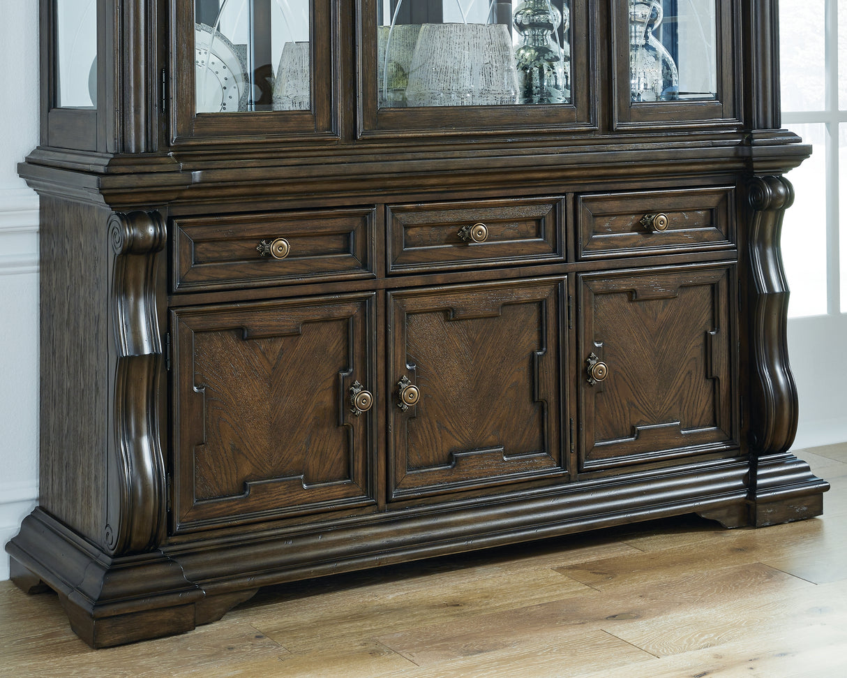 Nashville Furniture Outlets - Ashley Furniture - Maylee Dining Room - Dining Room Buffet / Dark Brown / 72"W x 21"D x 34"H - D947-80