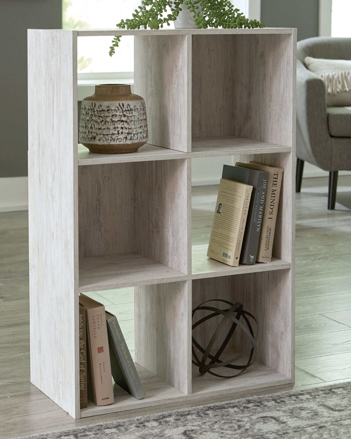 Nashville Furniture Outlets - Ashley Furniture - Paxberry Six Cube Organizer - Six Cube Organizer / Whitewash - EA1811-3X2