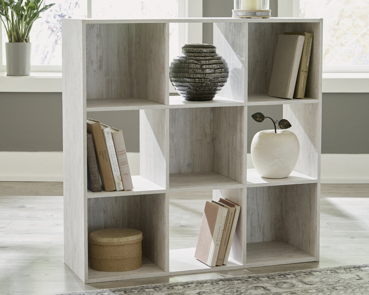 Nashville Furniture Outlets - Ashley Furniture - Paxberry Nine Cube Organizer - Nine Cube Organizer / Whitewash - EA1811-3X3