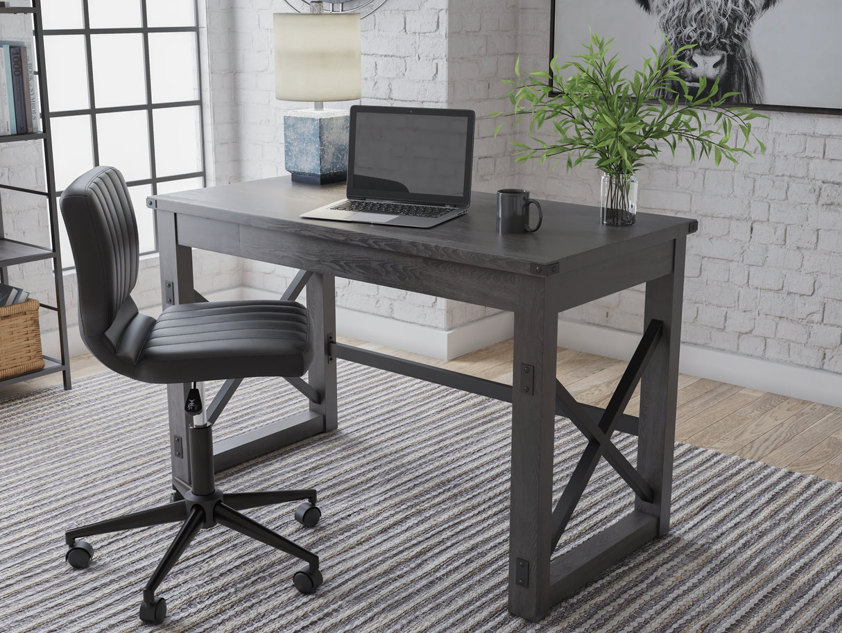 Nashville Furniture Outlets - Ashley Furniture - Freedan Office Desk - Home Office Desk / Grayish Brown - H286-26