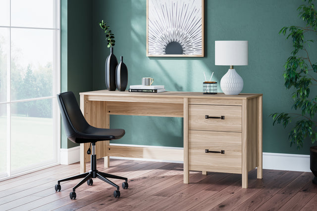 Nashville Furniture Outlets - Ashley Furniture - Battelle Office Desk - 60" Home Office Desk with Return / Tan - H3929H1
