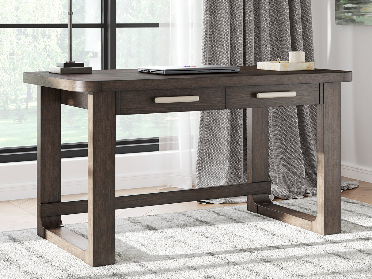 Nashville Furniture Outlets - Ashley Furniture - Breckington Office Desk - Home Office Desk / Dark Brown - H556-44