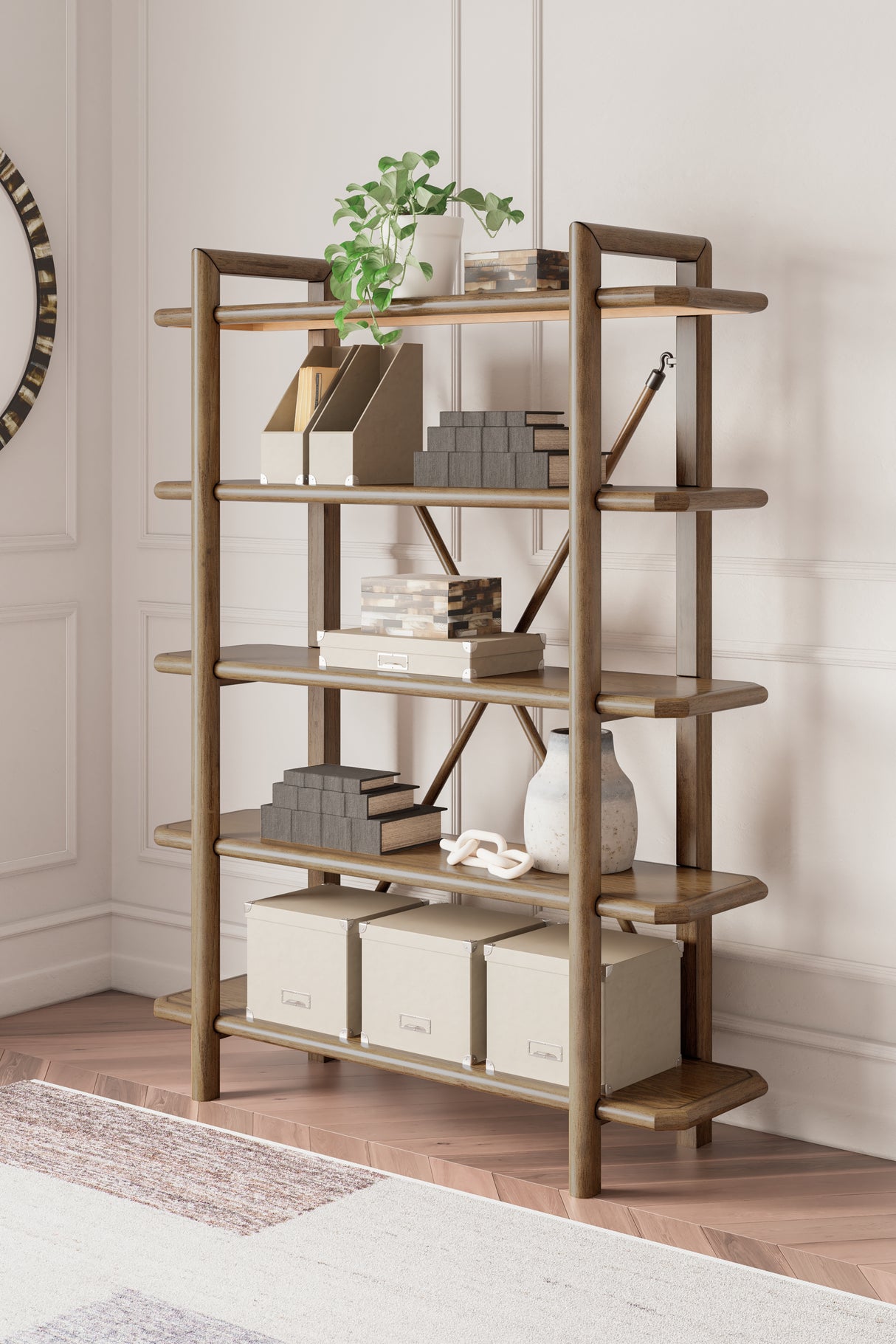 Nashville Furniture Outlets - Ashley Furniture - Roanhowe Bookcase - Bookcase / Brown - H769-70