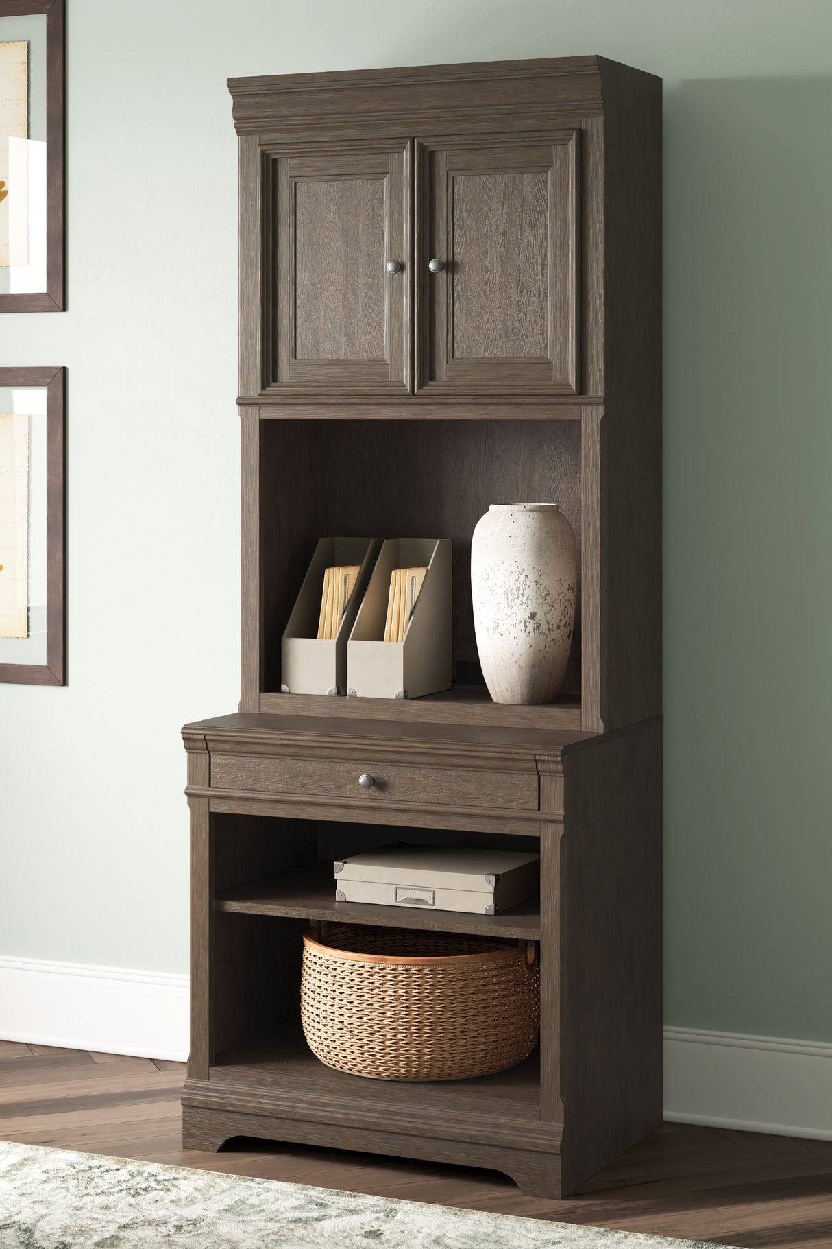 Nashville Furniture Outlets - Ashley Furniture - Janismore Bookcase - Bookcase / Weathered Gray - H776H7