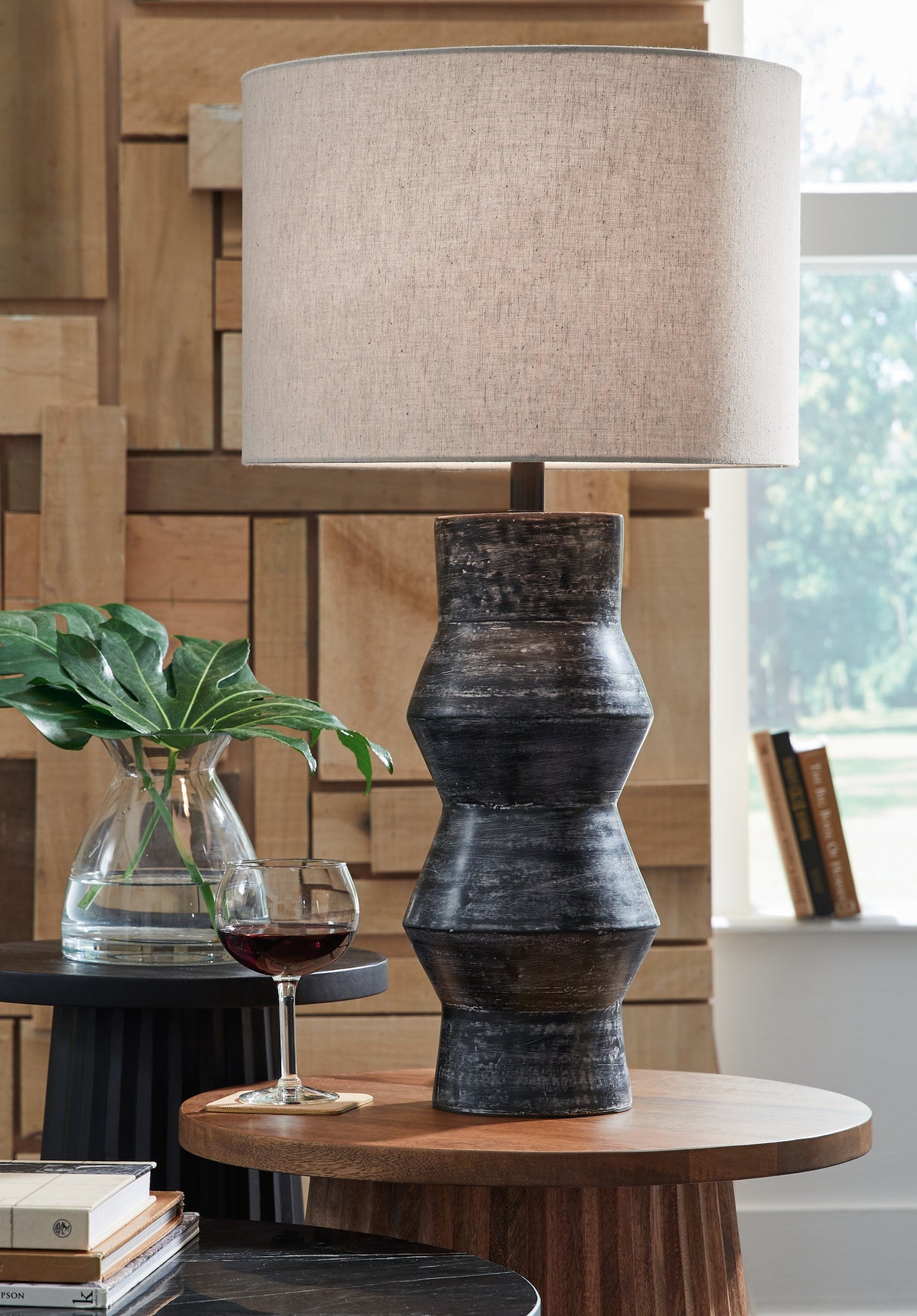Nashville Furniture Outlets - Ashley Furniture - Kerbert Lighting - 2-Piece Lamp Set / Distressed Black - L100824X2