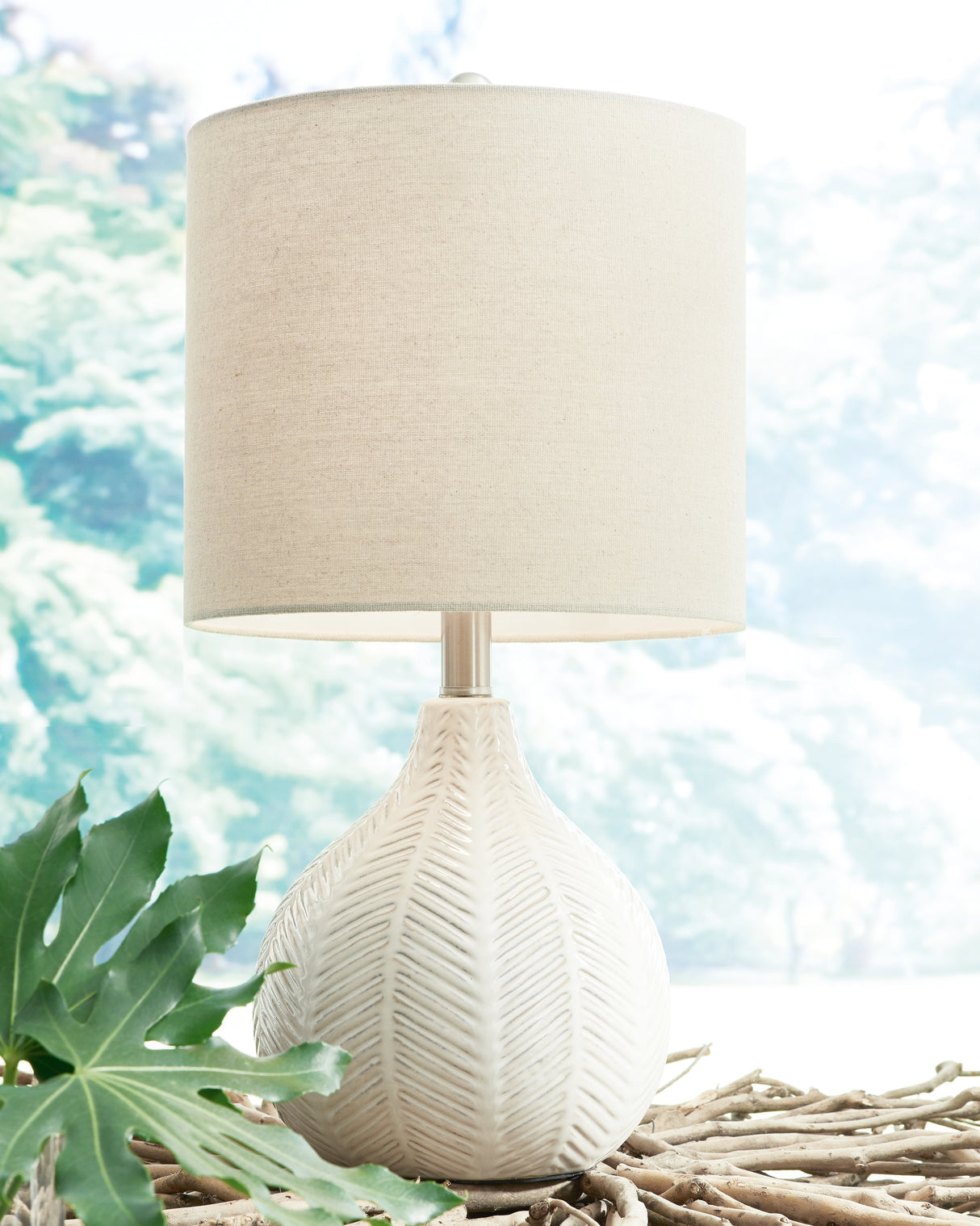 Nashville Furniture Outlets - Ashley Furniture - Rainermen Lighting - Table Lamp (Set of 2) / Off White - L180024X2
