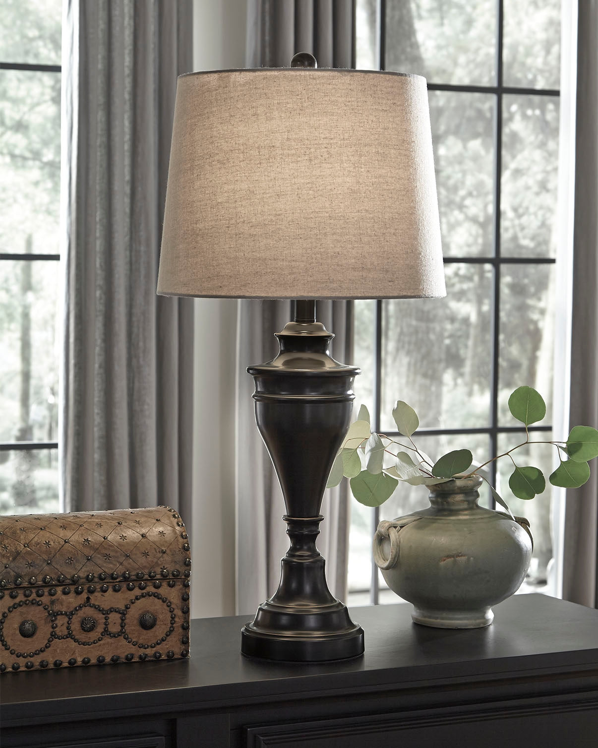 Nashville Furniture Outlets - Ashley Furniture - Darlita Lighting - Metal Table Lamp (Set of 2) / Bronze Finish - L204024