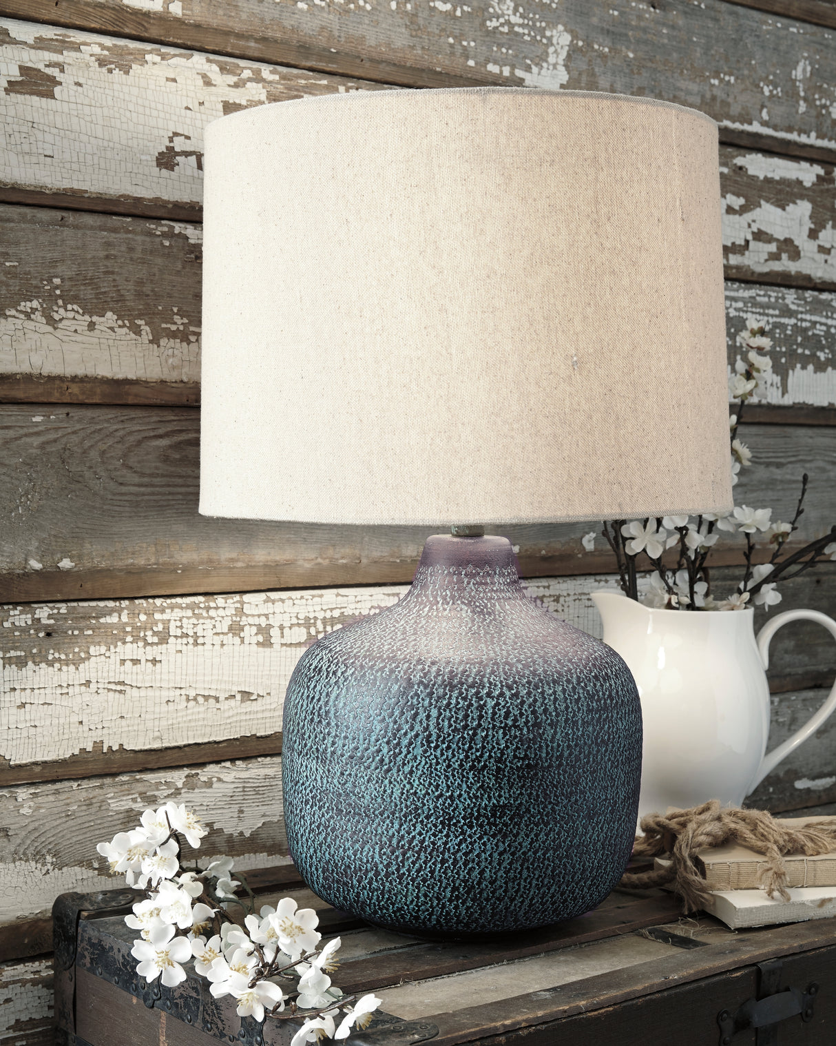 Nashville Furniture Outlets - Ashley Furniture - Malthace Lighting - Table Lamp (Set of 2) / Patina - L207304X2