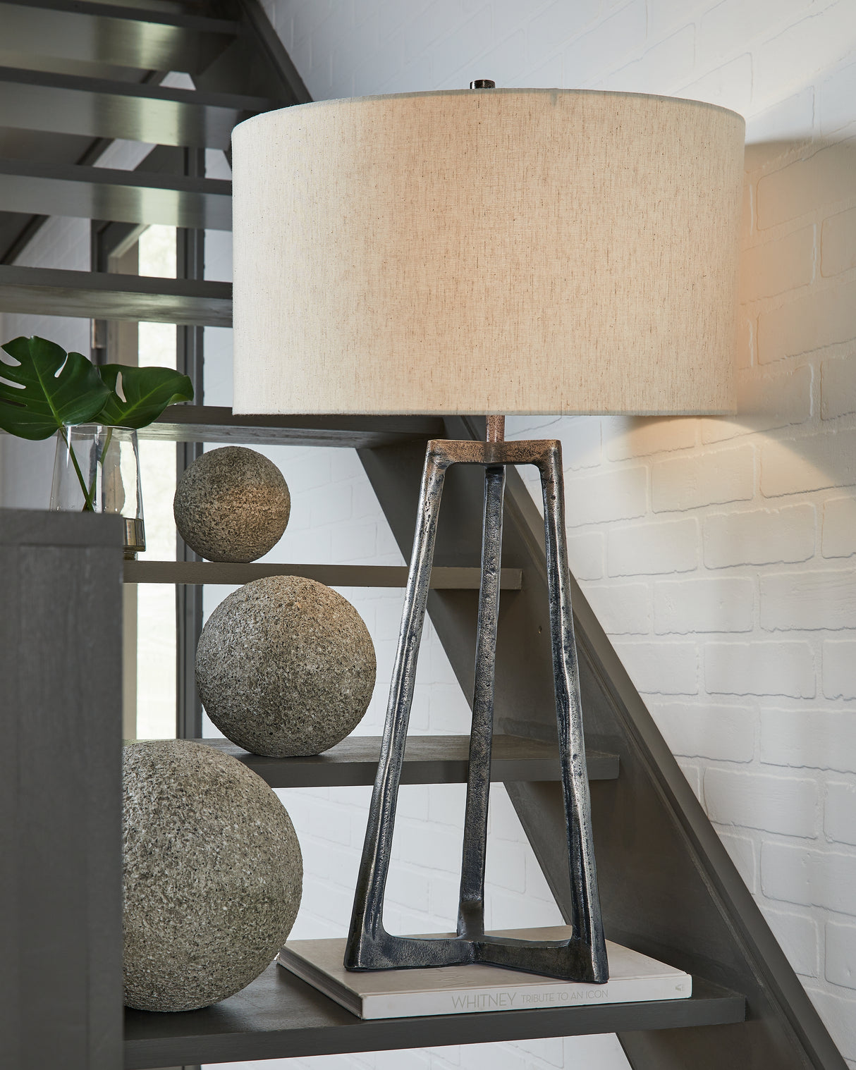 Nashville Furniture Outlets - Ashley Furniture - Ryandale Lighting - Metal Table Lamp (1/CN) / Antique Pewter Finish - L208334