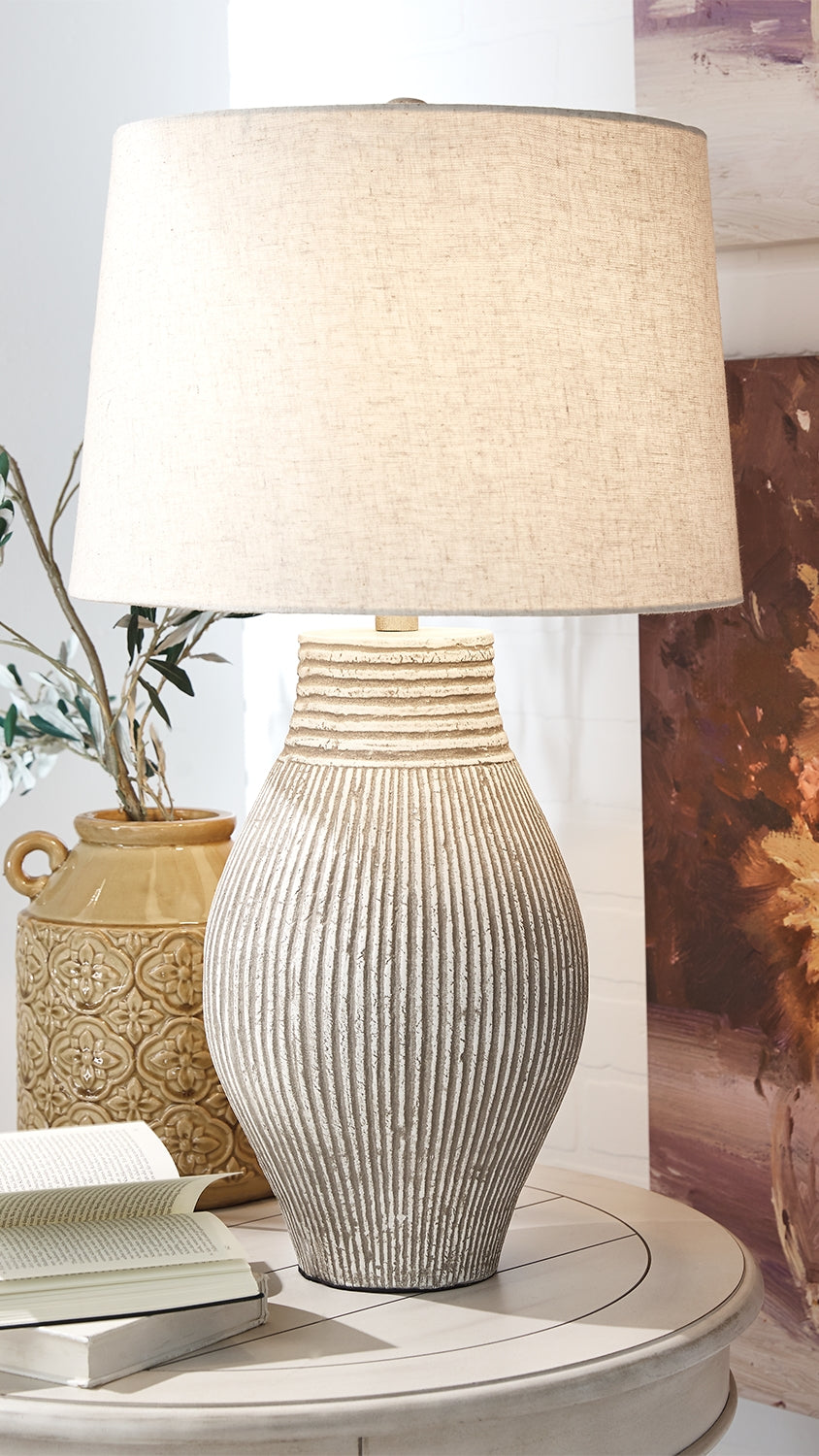 Nashville Furniture Outlets - Ashley Furniture - Layal Lighting - Table Lamp (Set of 2) / Beige - L235634X2