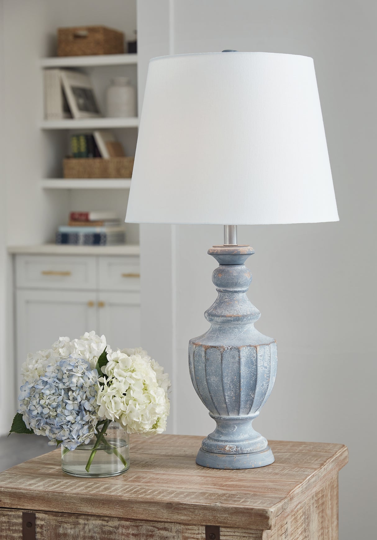 Nashville Furniture Outlets - Ashley Furniture - Cylerick Lighting - Table Lamp (Set of 2) / Antique Blue - L235714X2