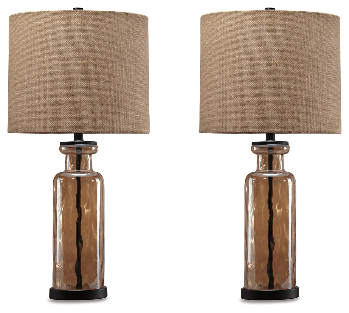Nashville Furniture Outlets - Ashley Furniture - Laurentia Lighting - Table Lamp (Set of 2) / Champagne - L431414X2