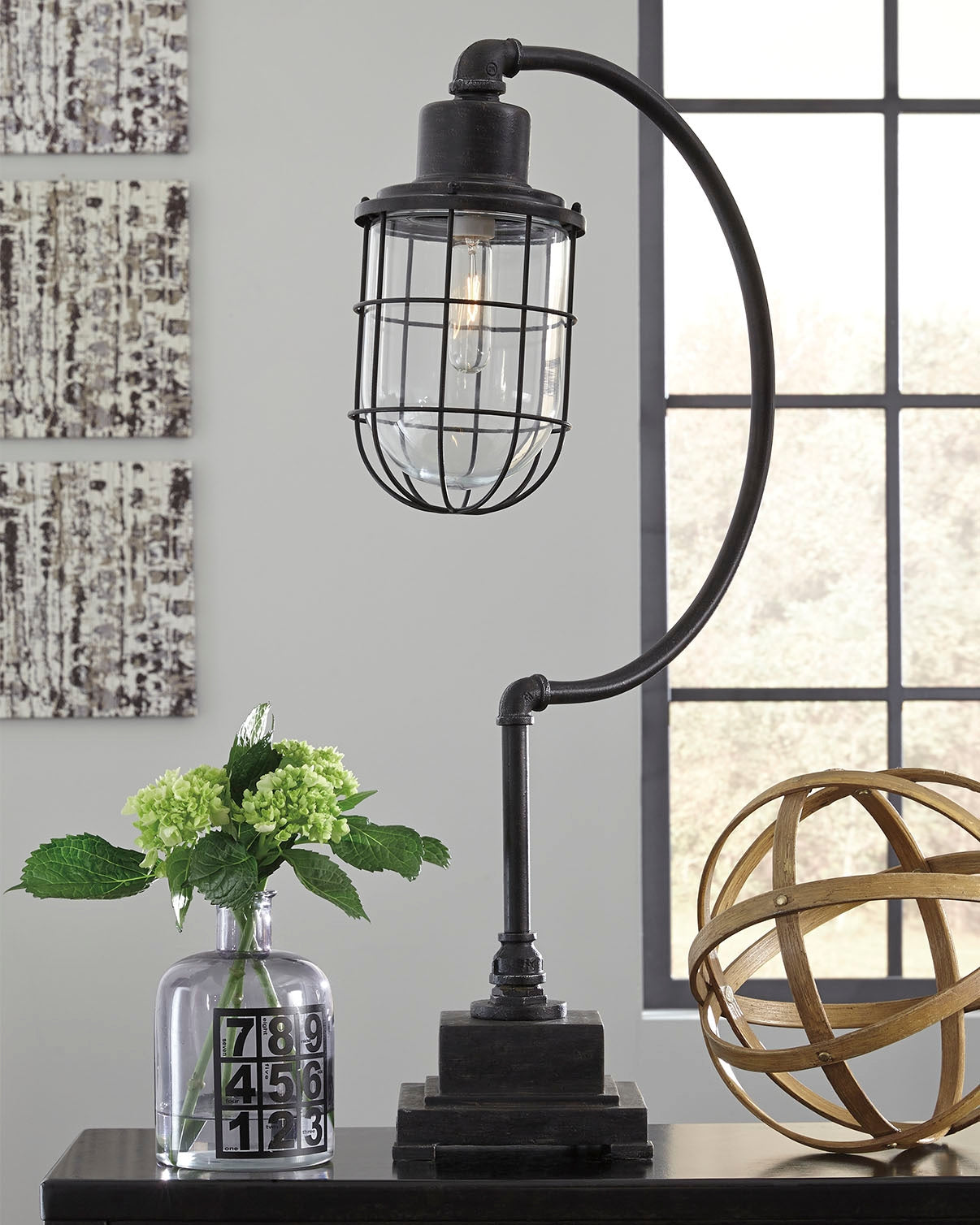 Nashville Furniture Outlets - Ashley Furniture - Jae Lighting - Metal Desk Lamp (1/CN) / Antique Black - L734232