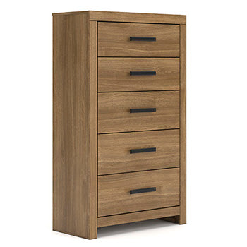 Nashville Furniture Outlets - Ashley Furniture - Broachmyn Bedroom - Five Drawer Chest / Auburn - PCB1116-46