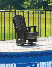 Nashville Furniture Outlets - Ashley Furniture - Hyland wave Outdoor - Swivel Glider Chair / Black - P108-820
