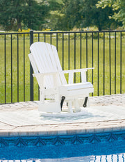 Nashville Furniture Outlets - Ashley Furniture - Hyland wave Outdoor - Swivel Glider Chair / White - P111-820
