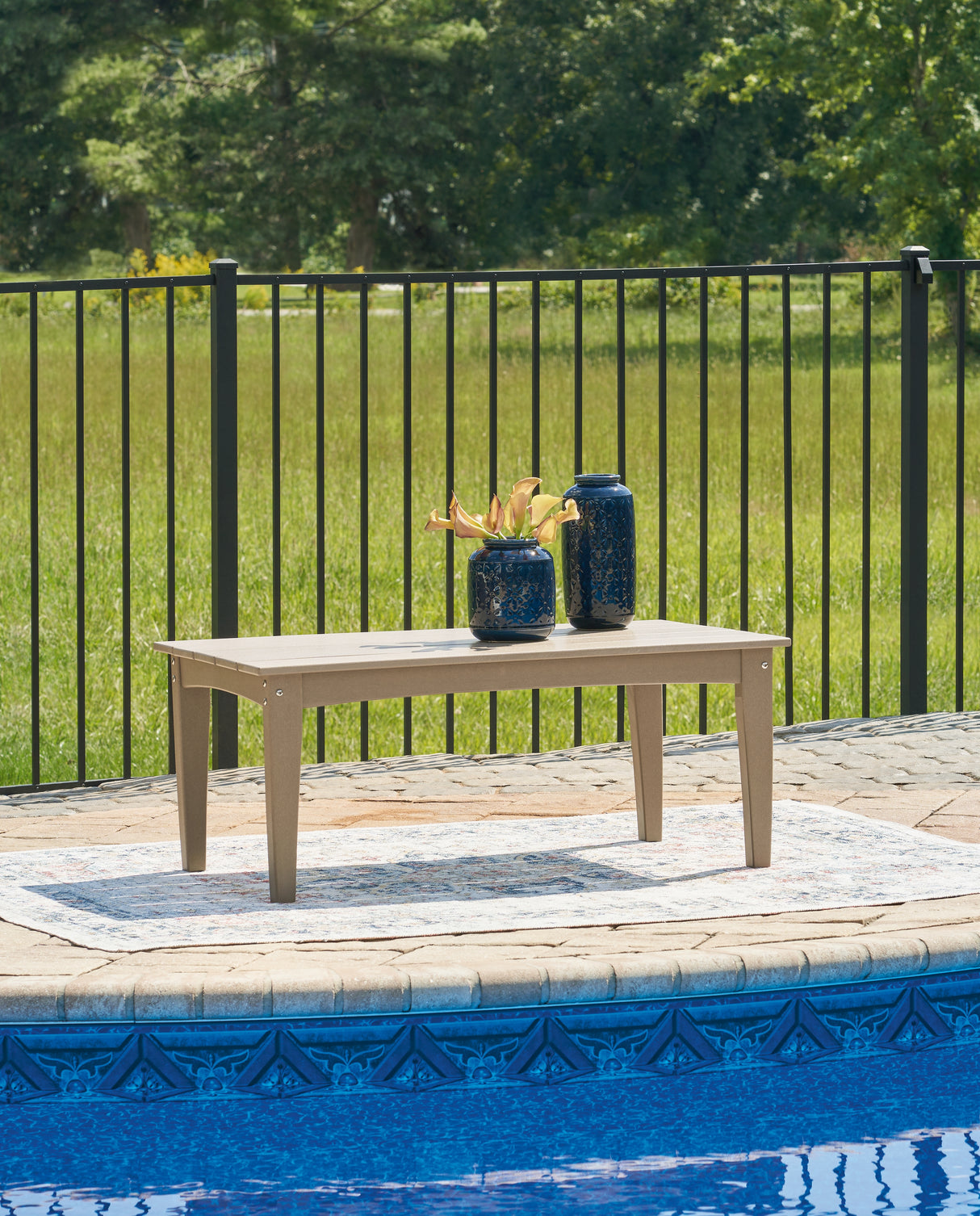 Nashville Furniture Outlets - Ashley Furniture - Hyland wave Outdoor - Rectangular Cocktail Table / Driftwood - P114-701